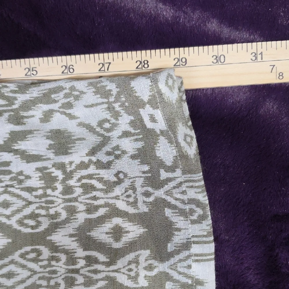Mlle Gabrielle Olive Green and White Wide Leg Palazzo Pants sz XL - Picture 7 of 9